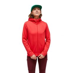 Bluza Peak Performance damska Rider Tech Zip Hood czerwona - S. Czerwone bluzy Peak Performance, s, bez wzorów, bez ramiączek, bez kaptura. Za 699.00 zł.