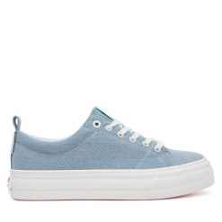Tenisówki Roxy. Niebieskie trampki Roxy, bez wzorów, bez zapięcia. Za 119.99 zł.