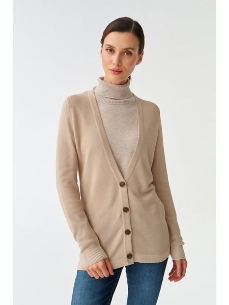 TATUUM Kardigan w kolorze beżowym rozmiar: XL. Brązowe swetry Tatuum, xl, bez wzorów, bez ramiączek. Za 119.40 zł.