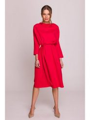 Stylove Sukienka w kolorze czerwonym rozmiar: XXL/3XL. Czerwone sukienki Stylove, xl, bez wzorów, z tkaniny, bez kołnierzyka, bez ramiączek, midi. Za 249.45 zł.