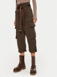 Pinko Spodnie cargo Ronfare 101840 A21C Brązowy Regular Fit. Brązowe spodnie materiałowe Pinko, bez wzorów, z bawełny. Za 429.99 zł.