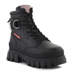 Buty Palladium Revolt Sport Ranger W 98355-001-M czarne. Czarne buty treningowe bez wzorów, z materiału, bez zapięcia, outdoorowe. Za 962.69 zł.