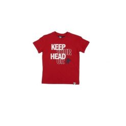 T-shirt z krótkim rękawem, nadrukiem Basic i logo. Czerwone t-shirty LEONE 1947 APPAREL, bez wzorów, sportowe, bez kołnierzyka, bez ramiączek. Za 42.06 zł.