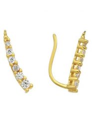 Luxenter Kolczyki-wkrętki z cyrkoniami rozmiar: onesize. Żółte kolczyki Luxenter, z cyrkonią, srebrne. Za 69.99 zł.