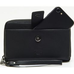 Duży portfel z kieszenią na telefon - Czarny. Portfele marki Cropp. Za 44.99 zł.