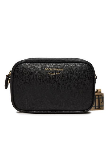 Emporio Armani Torebka EW000537 AF12103 MC032 Czarny. Czarne listonoszki Emporio Armani, bez wzorów, ze skóry, bez dodatków. Za 489.99 zł.