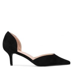Czółenka JENNY. Czarne czółenka Jenny, bez wzorów, bez obcasa, bez zapięcia. Za 119.99 zł.