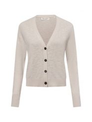 Marc O'Polo kardigan z zawartością lnu Kobiety Bawełna beżowy, XS. Brązowe swetry Marc O'Polo, xs, bez wzorów, z bawełny, eleganckie, bez ramiączek. Za 429.95 zł.
