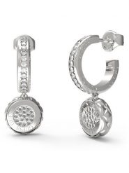 Guess Kolczyki JUBE04 596JW Srebrny. Szare kolczyki Guess, srebrne. Za 159.99 zł.