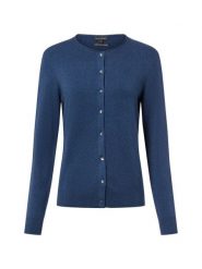 Franco Callegari Kardigan damski z zawartością kaszmiru Kobiety niebieski marmurkowy, XXL. Niebieskie swetry Franco Callegari, xxl, bez wzorów, z bawełny, bez ramiączek. Za 299.95 zł.