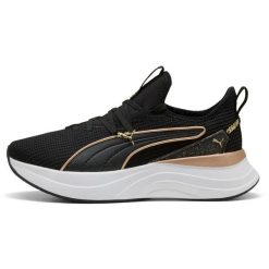 Buty sportowe damskie Puma Softride Sabrina Polished Chrome Pum. Czarne buty treningowe Puma, bez wzorów, z materiału, bez zapięcia, na fitness i siłownię. Za 490.00 zł.