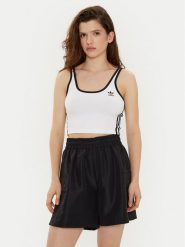 Adidas Top adicolor 3-Stripes JD4613 Biały Slim Fit. Białe topy adidas, l, bez wzorów, z bawełny, bez kołnierzyka, bez ramiączek. Za 89.99 zł.