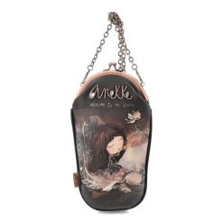 Brązowa Damska Torebka Na Telefon/Okulary Anekke. Brązowe torebki klasyczne Anekke, bez wzorów, z materiału, eleganckie, bez dodatków. Za 139.00 zł.