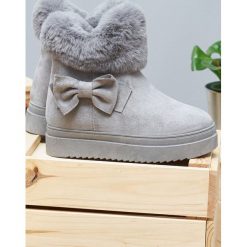 Szare Śniegowce Warm Up. Śniegowce marki Born2be. Za 49.99 zł.