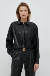 Dkny koszula damska kolor czarny regular z kołnierzykiem klasycznym. Czarne koszule DKNY, l, bez wzorów, klasyczne, bez kołnierzyka, bez ramiączek. W wyprzedaży za 383.99 zł.