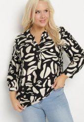 Czarna Koszula z Wiskozą Zdobiona Geometrycznym Wzorem Melivis. Czarne koszule Born2be, plus size, z aplikacjami, z jeansu, eleganckie, bez kołnierzyka, plus size, bez ramiączek. W wyprzedaży za 63.74 zł.