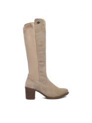 Rieker Kozaki CEO-Y2050-60 Szary. Szare kozaki Rieker, bez wzorów, ze skóry, bez obcasa, na słupku, bez zapięcia. Za 459.99 zł.