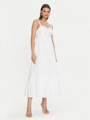 Gina Tricot Sukienka letnia 22563 Écru Regular Fit. Sukienki Gina Tricot, l, bez wzorów, z bawełny, bez kołnierzyka, bez ramiączek. Za 439.99 zł.