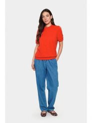 SAINT TROPEZ Bluza w kolorze czerwonym rozmiar: S. Czerwone bluzy bez kaptura Saint Tropez, s, bez wzorów, bez kaptura. Za 101.94 zł.