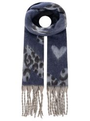 Zwillingsherz Szal "Heart Leo" w kolorze niebieskim - 220 x 40 cm rozmiar: onesize. Niebieskie szaliki i kominy Zwillingsherz, bez wzorów, z materiału. Za 86.95 zł.