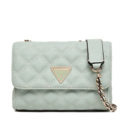 Torebka Guess. Niebieskie kopertówki Guess, z aplikacjami, wizytowe, bez dodatków. Za 439.99 zł.