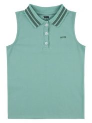 Levi's Kids Top polo w kolorze zielonym rozmiar: 164. Zielone topy Levi's Kids, s, bez wzorów, bez kołnierzyka, bez ramiączek. Za 61.60 zł.