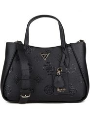 Guess Torebka w kolorze czarnym - 28 x 22 x 12 cm rozmiar: onesize. Czarne torebki klasyczne Guess, z aplikacjami, z materiału, przez ramię, bez dodatków. Za 487.72 zł.