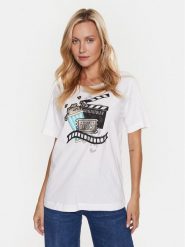 Liu Jo Sport T-Shirt TA3188 JS923 Biały Regular Fit. Białe t-shirty sportowe Liu Jo Sport, xs, bez wzorów, z bawełny, bez ramiączek. Za 399.99 zł.