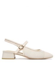 Caprice Czółenka 9-29604-46 Écru. Białe czółenka Caprice, bez wzorów, ze skóry, bez obcasa, bez zapięcia. Za 273.99 zł.