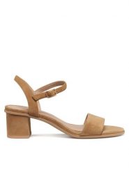 Geox Sandały D Aurely 50 D25RXB 00021 C6001 Brązowy. Brązowe sandały Geox, bez wzorów, ze skóry, bez obcasa, na słupku, bez zapięcia. Za 459.99 zł.