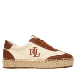 Espadryle LAUREN RALPH LAUREN. Białe espadryle Lauren Ralph Lauren, bez wzorów, bez obcasa. Za 729.99 zł.