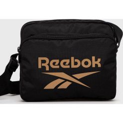 Reebok torebka kolor czarny. Czarne torebki klasyczne Reebok, bez wzorów, z materiału, bez dodatków. W wyprzedaży za 84.99 zł.