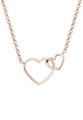 Elli Damska zawieszka serce splecione w pozłacanym srebrze próby 925 Sterling Silver Naszyjniki 1 ct Damski. Szare naszyjniki Elli, z materiału, pozłacane. Za 293.99 zł.