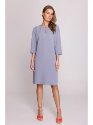 Stylove Sukienka w kolorze szarym rozmiar: L. Szare sukienki Stylove, na co dzień, l, bez wzorów, bez kołnierzyka, bez ramiączek, midi, proste. Za 240.95 zł.