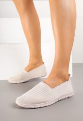 Jasnobeżowe Tenisówki z Elastyczną Cholewką Iveltebia. Brązowe trampki Born2be, bez wzorów, z jeansu, bez zapięcia. W wyprzedaży za 42.49 zł.