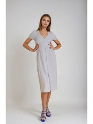 Monki Sukienka w kolorze błękitnym rozmiar: 38. Niebieskie sukienki Monki, bez wzorów, bez kołnierzyka, bez ramiączek, midi. Za 43.99 zł.