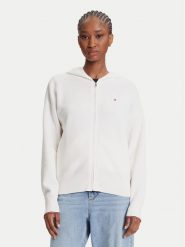 Tommy Hilfiger Kardigan WW0WW42018 Écru Regular Fit. Swetry Tommy Hilfiger, l, bez wzorów, z bawełny, bez ramiączek. Za 649.99 zł.