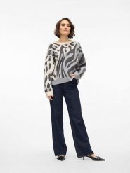 Vero Moda Sweter w kolorze szaro-kremowym rozmiar: L. Szare swetry Vero Moda, l, bez wzorów, bez ramiączek. Za 79.21 zł.