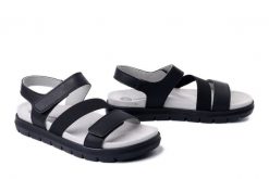 DR. BRINKMANN 710270-92 silber, sandały damskie. Szare sandały Dr. Brinkmann, bez wzorów, ze skóry, bez obcasa, bez zapięcia. Za 280.42 zł.