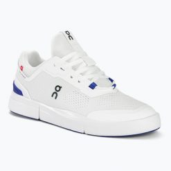 Buty damskie On The Roger Spin. Białe buty do biegania On, bez wzorów, z gumy, bez zapięcia, do biegania. Za 499.99 zł.