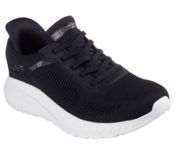 Buty sportowe damskie Skechers Bobs Squad Chaos C. Czarne buty treningowe Skechers, bez wzorów, z materiału, bez zapięcia. Za 390.00 zł.