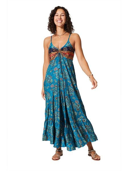 Ipanima Sukienka w kolorze niebieskim rozmiar: 34/36. Niebieskie sukienki Ipanima, z aplikacjami, klasyczne, bez kołnierzyka, bez ramiączek, maxi. Za 74.81 zł.