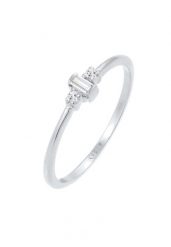 Elli PREMIUM Damski soliter zaręczyny filigranowy z topazem w pozłacanym srebrze 925 Sterling Silver Pierścionki 1 ct. Szare pierścionki Elli PREMIUM, z topazem, pozłacane. Za 293.99 zł.