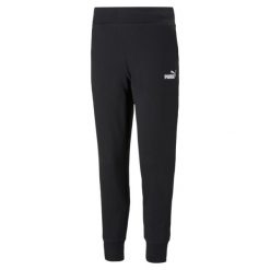 Damskie spodnie dresowe Essentials PUMA Black. Czarne spodnie dresowe Puma, bez wzorów, z dresówki. Za 164.90 zł.