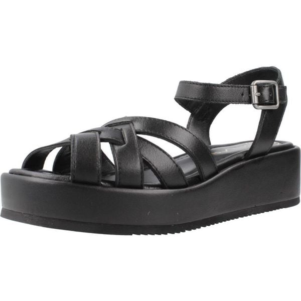 Sandały UNISA KOFY GRA Czarny. Czarne sandały Unisa, bez wzorów, ze skóry, bez obcasa, bez zapięcia. Za 483.99 zł.