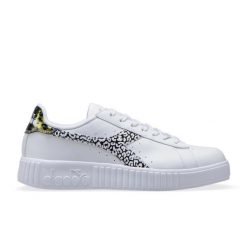 Trampki damskie DIADORA GAME P STEP ANIMALIER. Białe trampki Diadora, bez wzorów, bez zapięcia. Za 99.99 zł.