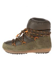 Moon Boot Skórzane botki zimowe "Low" w kolorze khaki rozmiar: 39. Brązowe botki Moon Boot, bez wzorów, z materiału, bez obcasa, bez zapięcia. Za 361.99 zł.