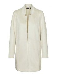 Vero Moda Płaszcz przejściowy w kolorze kremowym rozmiar: XS. Brązowe płaszcze Vero Moda, xs, bez wzorów, ze skóry, bez kaptura. Za 92.42 zł.