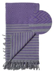 Samimi Chusta hammam "Sahara" w kolorze fioletowo-szarym - 180 x 100 cm rozmiar: onesize. Różowe chusty Samimi, bez wzorów, z bawełny. Za 69.99 zł.