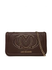 LOVE MOSCHINO Torebka JC4010PP1NLG0301 Brązowy. Brązowe kopertówki Love Moschino, bez wzorów, ze skóry, wizytowe, bez dodatków. Za 659.99 zł.